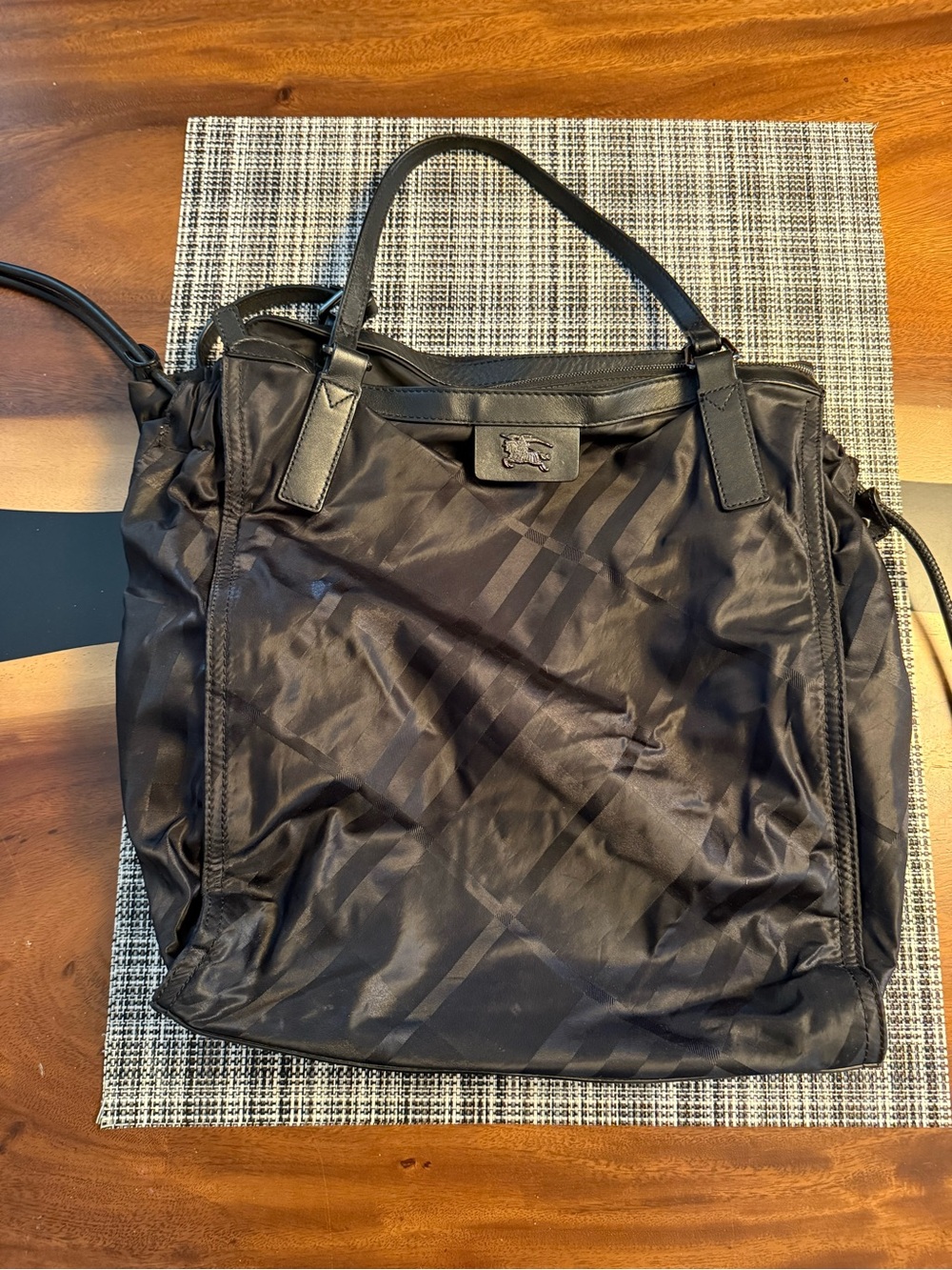Burberry Classic Nylon & Leather Buckleigh Tote - Picture 13 of 16